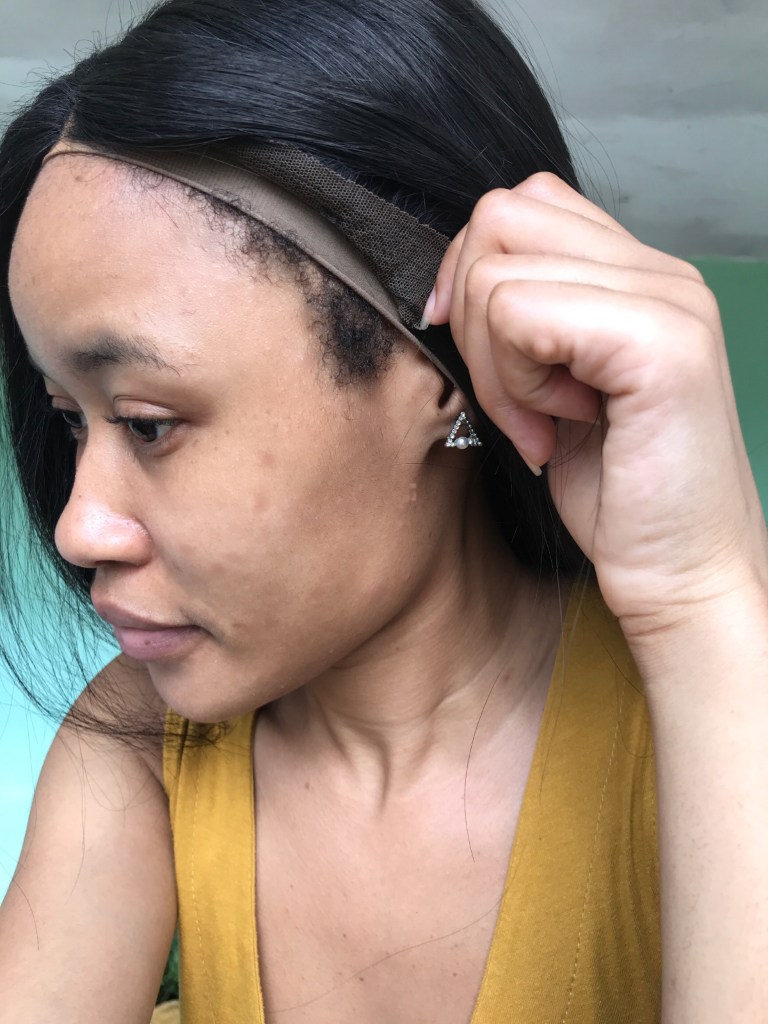 Lace wig comprida e preta