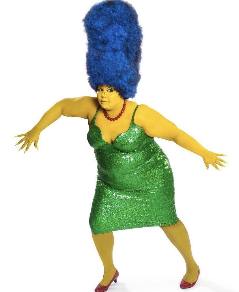 Lizzo fantasiada de Marge de Os Simpsons