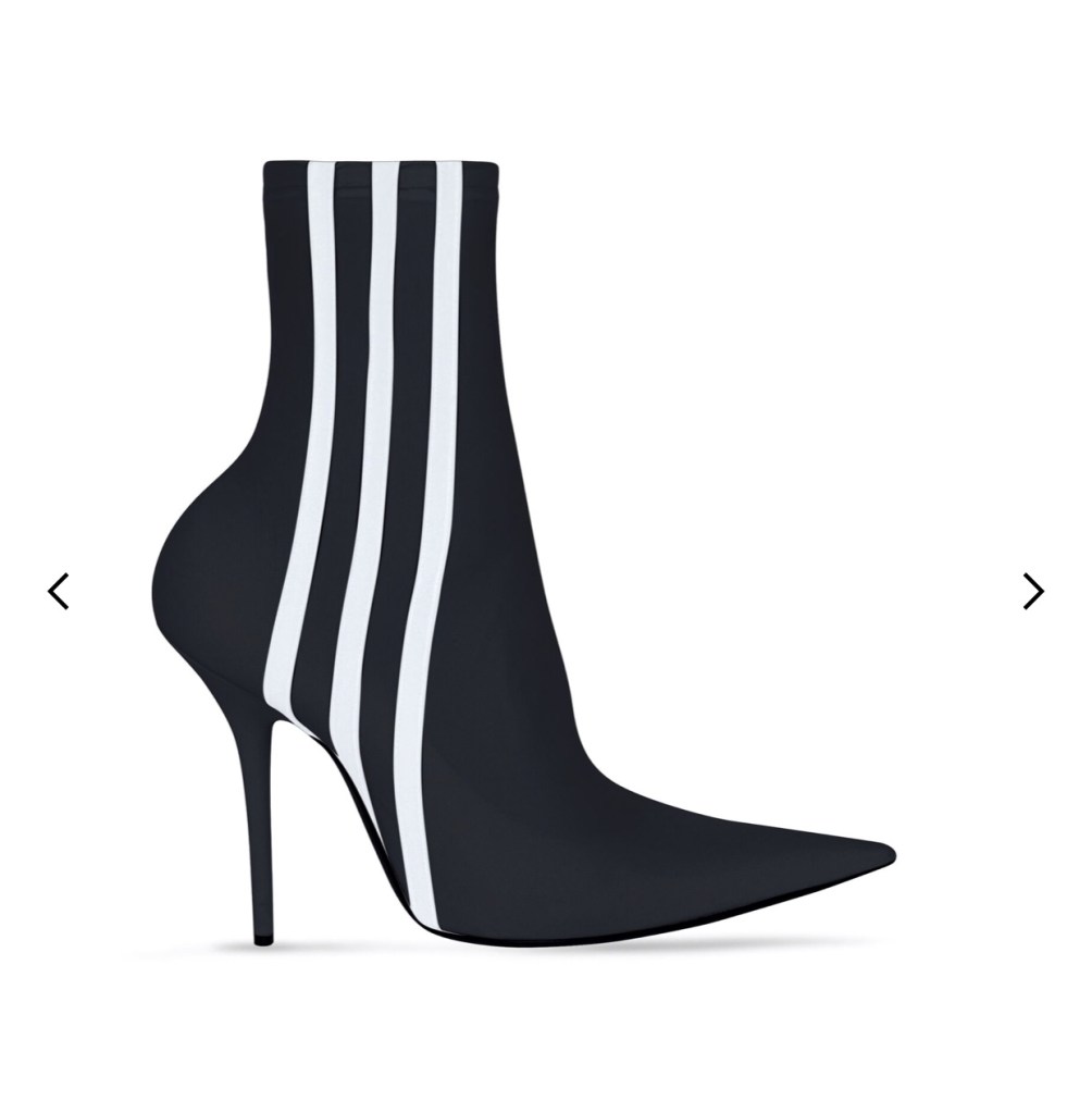 Botas pretas balenciaga e adidas 