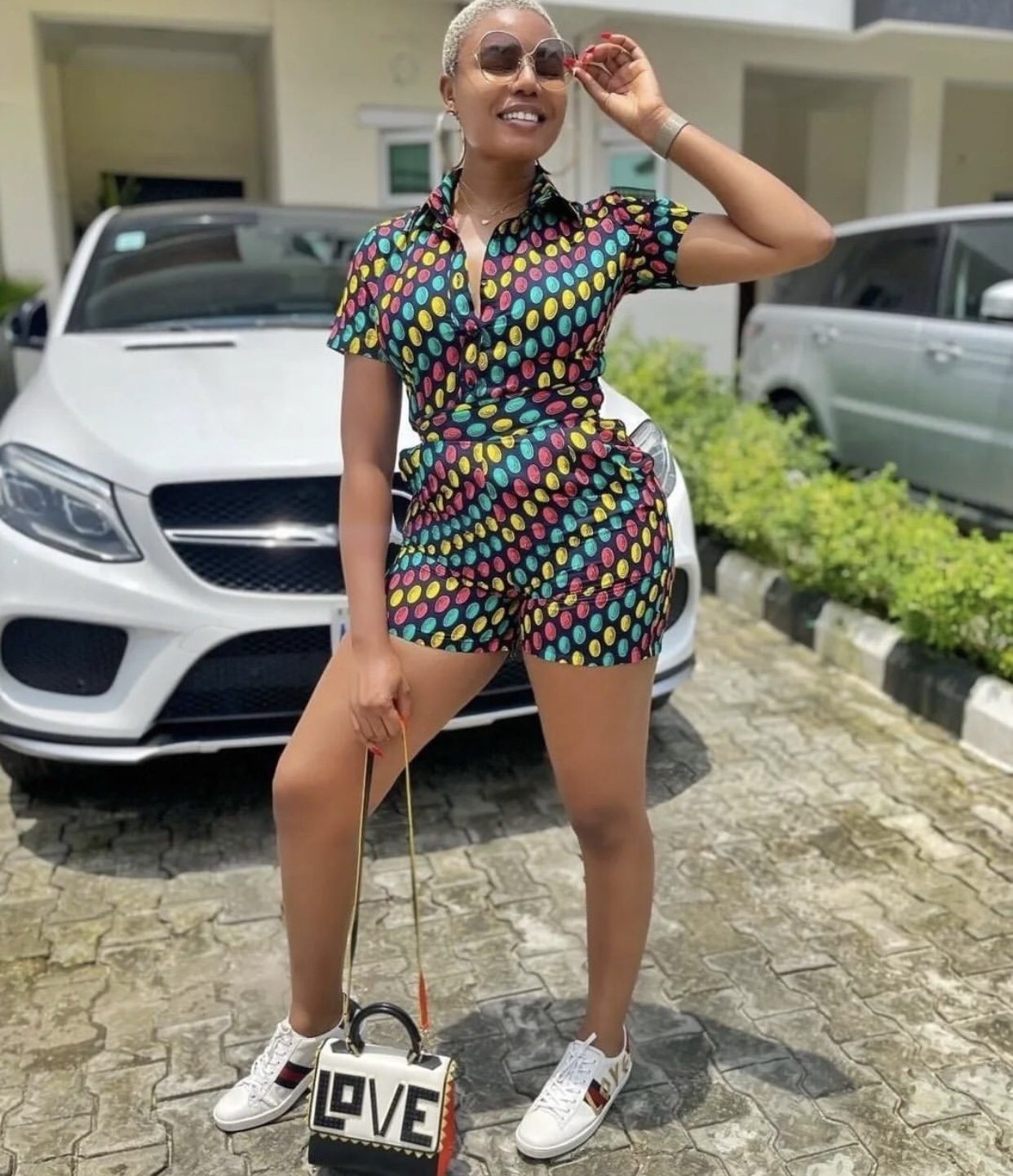 Macacão de capulana curto